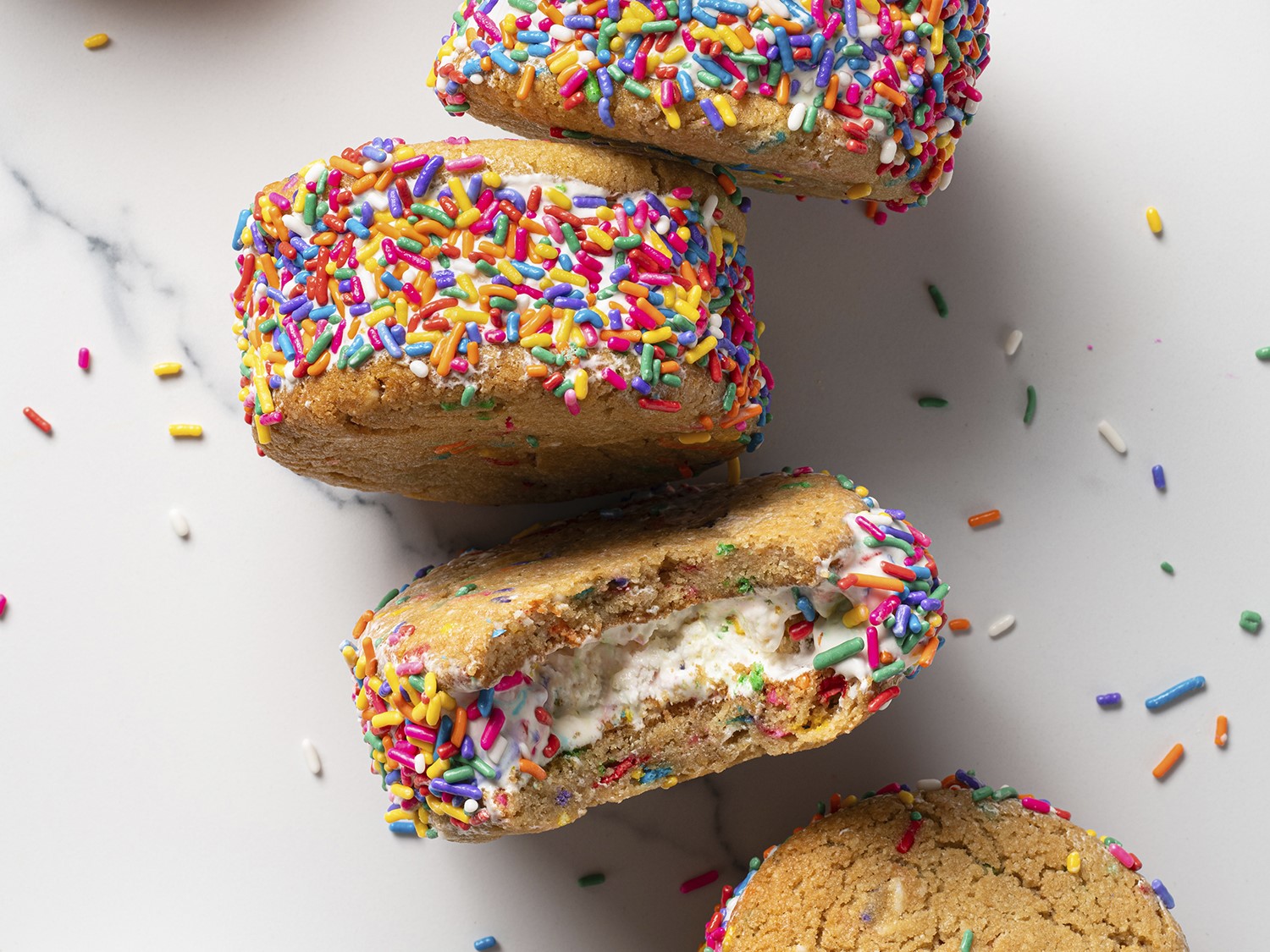 Pesach Funfetti Ice Cream Sandwiches